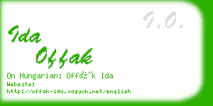 ida offak business card